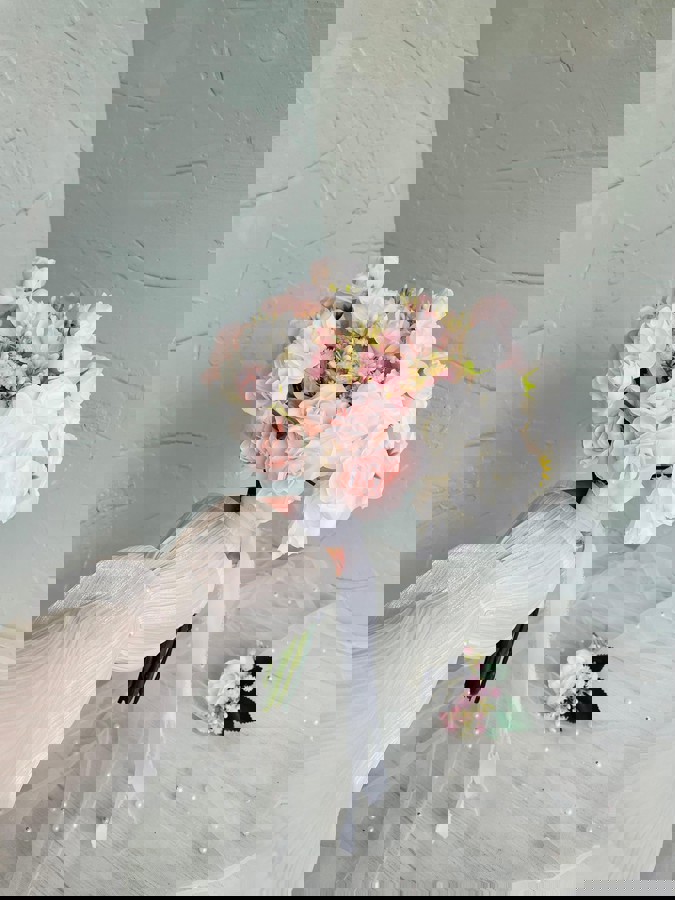 Pastel Pembe Gelin Buketi 💗